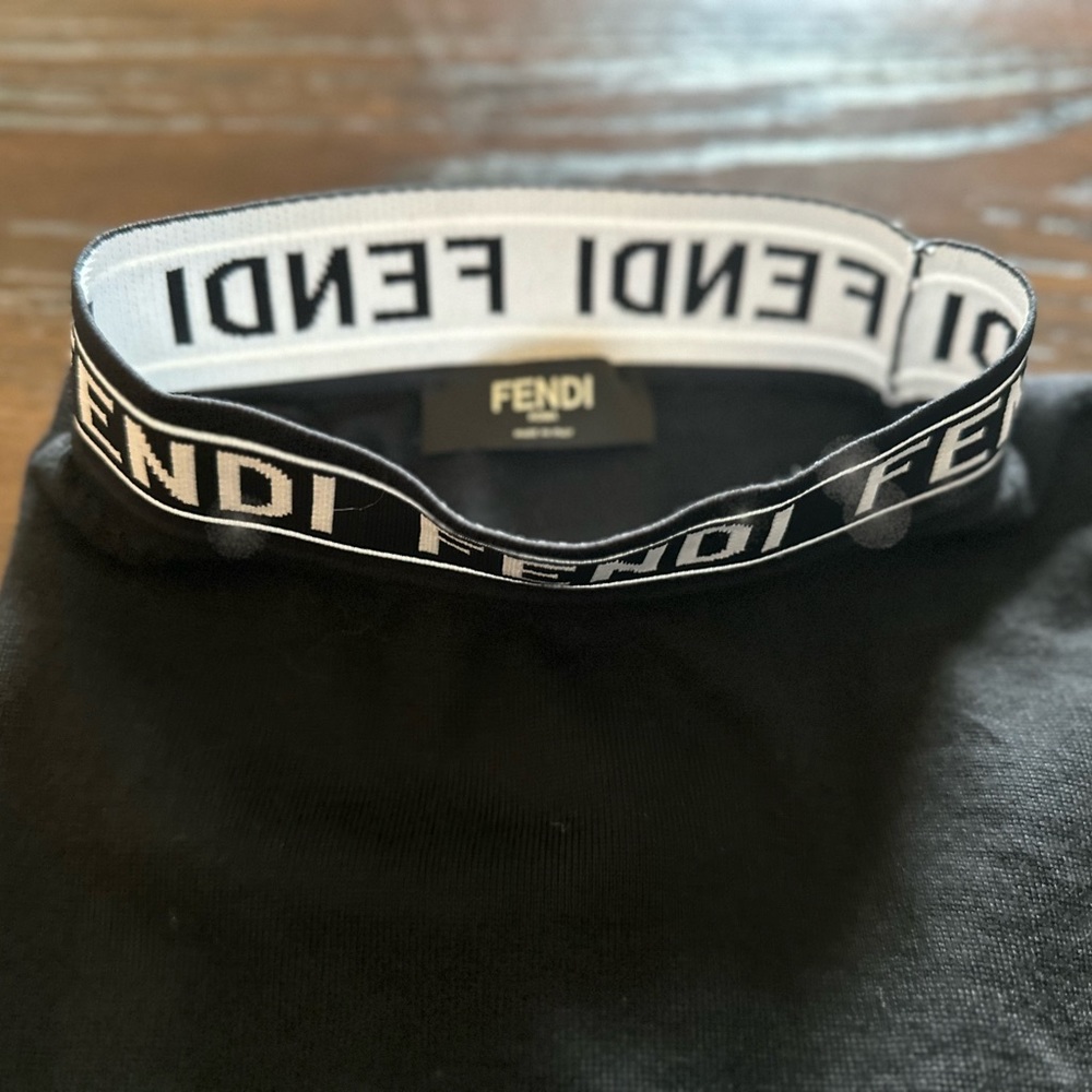 FENDI TURTLENECK SWEATER WITH LOGO